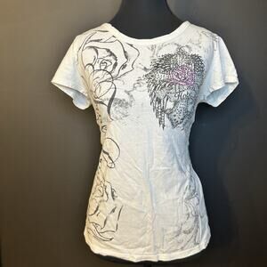 Y2K VTG Cotty On Rhinestone Graphic T Shirt Women's Size Medium